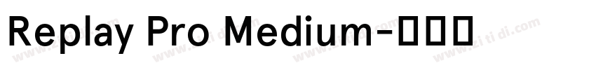 Replay Pro Medium字体转换